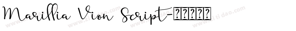 Marillia Vion Script字体转换